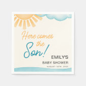Serviette En Papier Voici le Baby shower du fils (Devant)