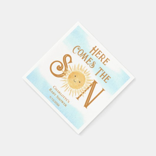 Serviette En Papier Voici le Baby shower du fils (Coin)