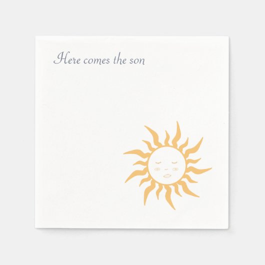 Serviette En Papier Voici le Baby shower fils (Devant)