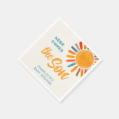 Serviette En Papier Voici Le Baby shower Fils (Coin)