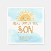 Serviette En Papier Voici Le Baby shower Fils Boy (Devant)