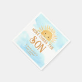 Serviette En Papier Voici Le Baby shower Fils Boy (Coin)