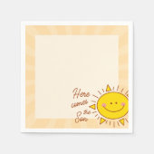 Serviette En Papier Voici Le Baby shower Garçon Son Little Sunshine (Devant)