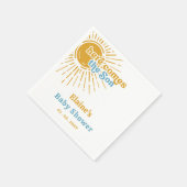 Serviette En Papier Voici le baby shower retro de son boho (Coin)