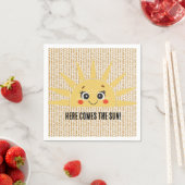 Serviette En Papier Voici le Baby shower solaire (En situation)