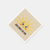 Serviette En Papier Voici le Baby shower solaire (Coin)