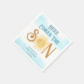 Serviette En Papier Voici Le Baby shower Son (Coin)