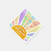 Serviette En Papier Voici Le Baby shower Son Retro Boys (Coin)