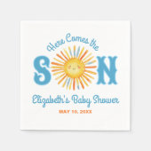 Serviette En Papier Voici le Baby shower Son Sunshine (Devant)