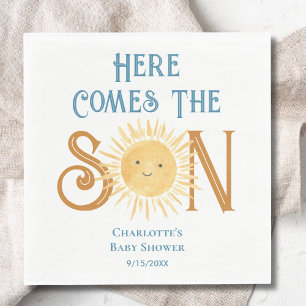 Serviette En Papier Voici Le Baby shower Son Sunshine