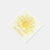 Serviette En Papier Voici le fils le soleil jaune baby shower (Coin)
