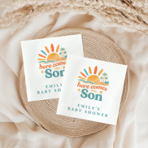 Voici Le Fils Retro Baby Boy Shower