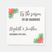 Serviette En Papier Voici Le Mariage De Noël De La Saison (Devant)