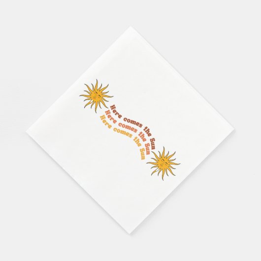 Serviette En Papier Voici Le Soleil (Coin)