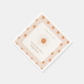 Serviette En Papier Voici le soleil Brûlé Orange Baby shower Soleil (Coin)