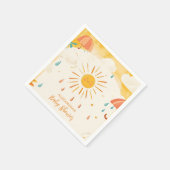 Serviette En Papier Voici le Son Jaune soleil (Coin)