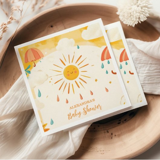 Serviette En Papier Voici le Son Jaune soleil