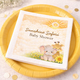 Serviette En Papier Voici venir le fils style jungle