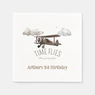 Serviette En Papier Voie d'anniversaire pour enfants de l'avion