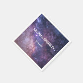 Serviette En Papier Voie Lactée Stars Sky Galaxy Mariage élégant (Coin)