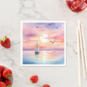 Serviette En Papier Voile sur la mer Calme (En situation)