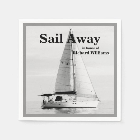 Serviette En Papier Voilier de retraite Voilier Away Voilier officiel (Devant)