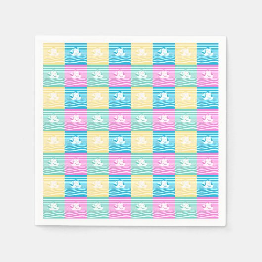 Serviette En Papier Voilier motif (Devant)