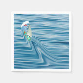 Serviette En Papier Voilier sous voile et Spinaker (Devant)