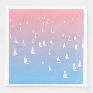 Serviette En Papier Voiliers de course en haute mer
