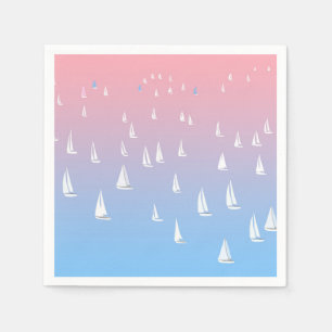 Serviette En Papier Voiliers de course en haute mer