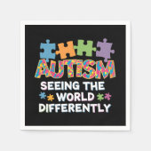 Serviette En Papier Voir le monde différemment la Sensibilisation sur (Devant)