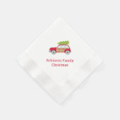 Serviette En Papier Voiture avec sapin de Noël Papier diagonal Napkin (Coin)