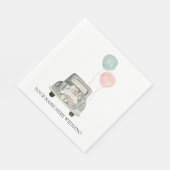 Serviette En Papier Voiture d'aquarelle Mariage Getaway (Coin)