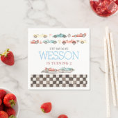 Serviette En Papier Voiture de course Anniversaire serviettes (En situation)