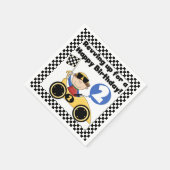 Serviette En Papier Voiture de course Jaune 2e Anniversaire Papier ser (Coin)