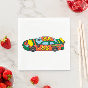 Serviette En Papier Voiture de course numéro 88