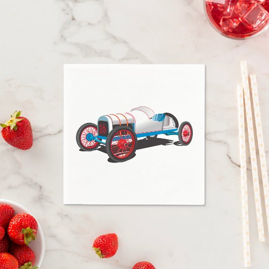 Serviette En Papier Voiture de course vintage classique Auto