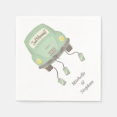 Serviette En Papier Voiture de Mariage mariée (Devant)