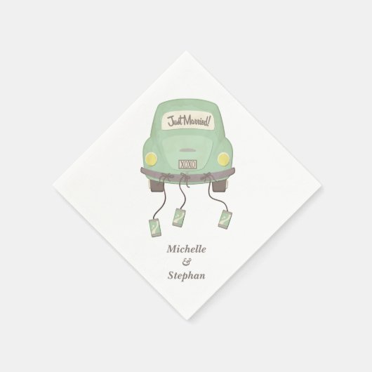 Serviette En Papier Voiture de Mariage mariée (Coin)