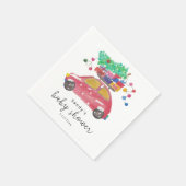 Serviette En Papier Voiture de Noël - baby shower (Coin)