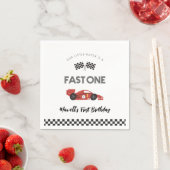 Serviette En Papier Voiture Fast One Race Anniversaire Napkins (En situation)