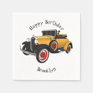 Serviette En Papier Voiture jaune classique 1931