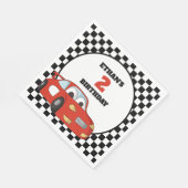 Serviette En Papier Voiture Red Race enfant 2e fête d'anniversaire (Coin)