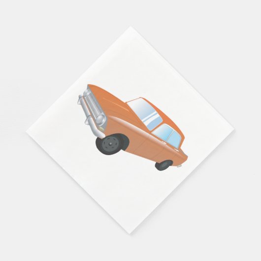 Serviette En Papier Voiture Tan Retro (Coin)