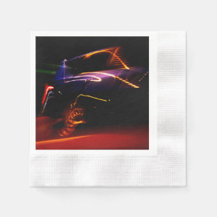 Serviette En Papier voiture violette danse serviettes