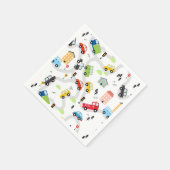 Serviette En Papier Voitures Camions fête d'anniversaire (Coin)