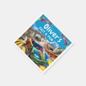 Serviette En Papier Voitures de course Anniversaire (Coin)