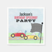 Serviette En Papier Voitures de course Anniversaire de enfant de caric (Devant)