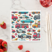 Serviette En Papier Voitures jouets (En situation)