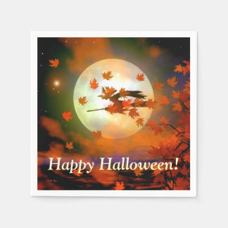 Serviette En Papier Vol Halloween Witch